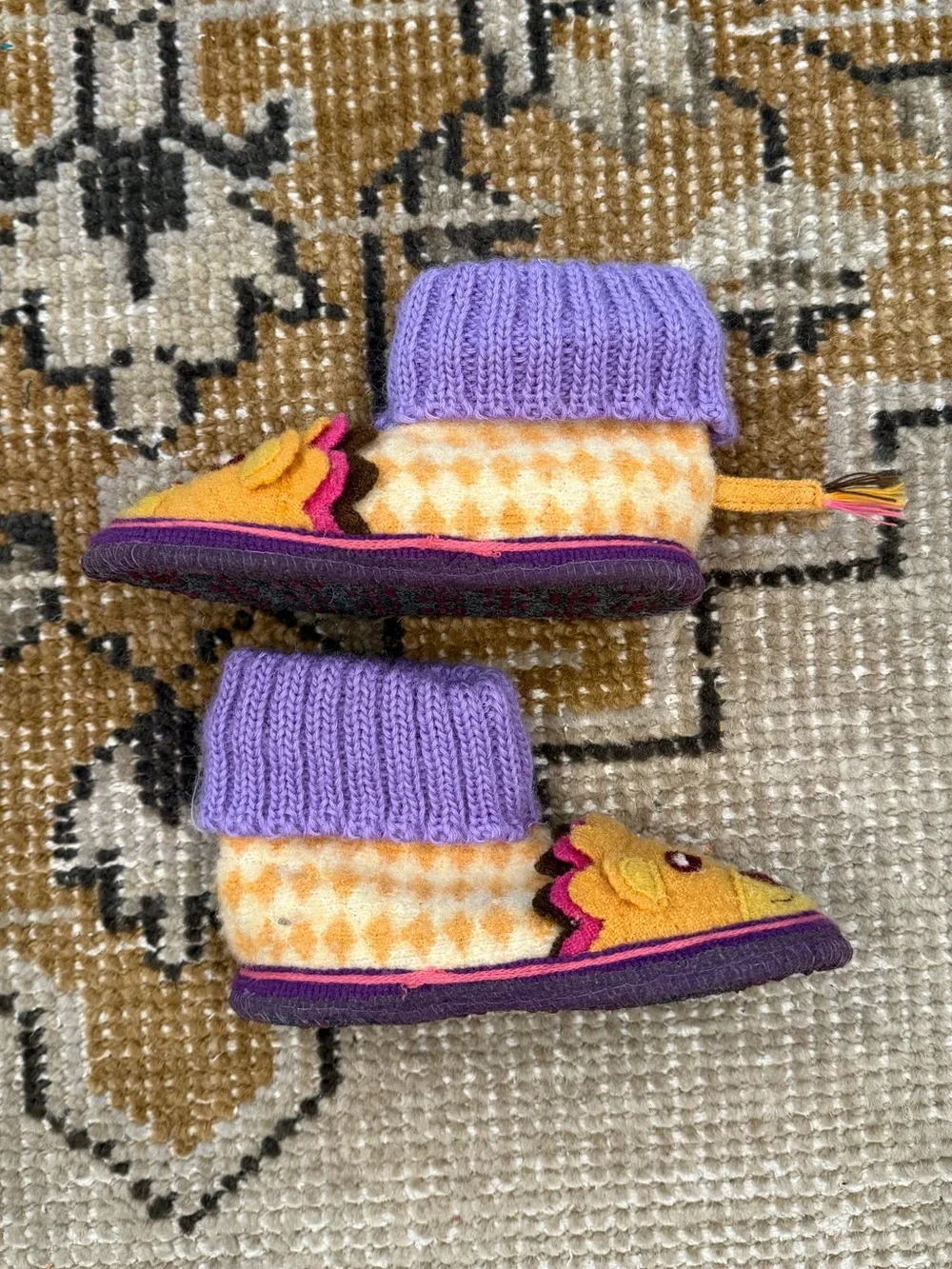 Haflinger for Garnet Hill Boiled Wool Lion Slippers Size 10